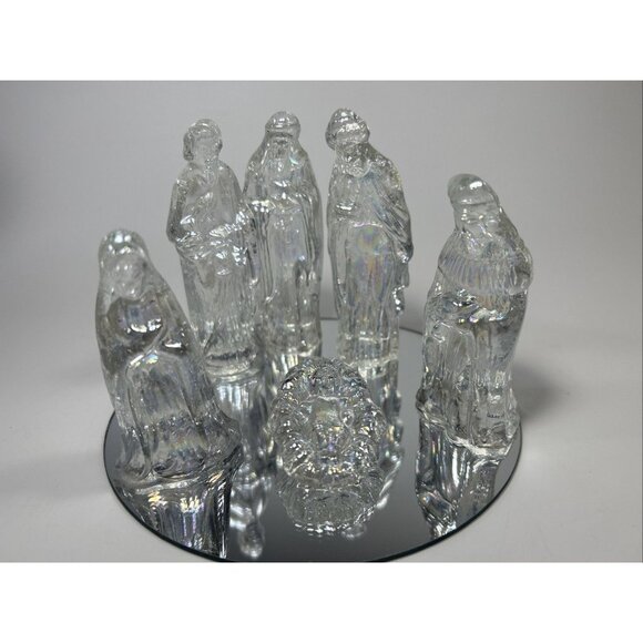 Vintage House Of Lloyd Christmas Around The World Crystal Glass Nativity Set - Picture 6 of 13